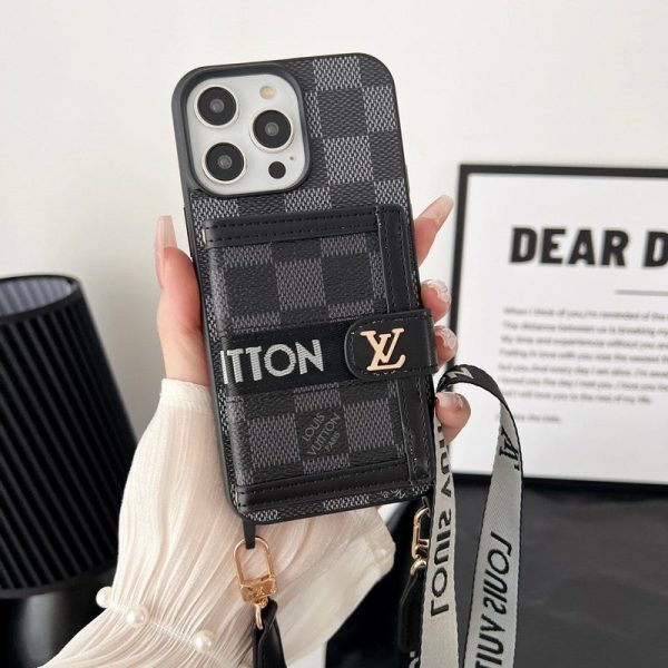 Lou Card Bag Chain Black & White iPhone Case - 图片 7