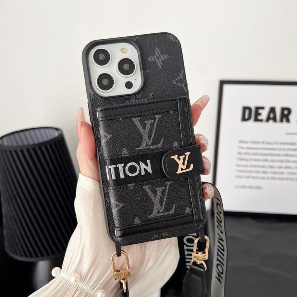 Lou Card Bag Chain Black & White iPhone Case - 图片 8