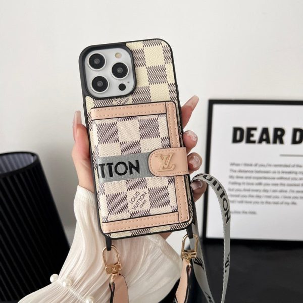 Lou Card Bag Chain Black & White iPhone Case - 图片 9