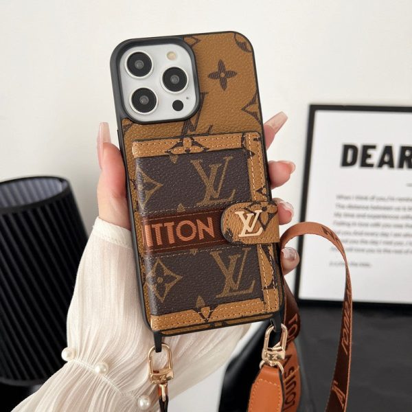 Lou Card Bag Chain Classic Brown iPhone Case - 图片 12