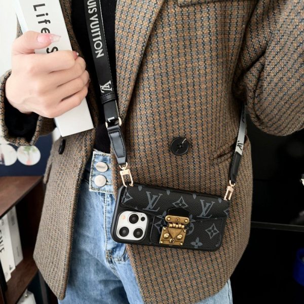 Lou Lock Card Bag Crossbody Chain iPhone Case - 图片 5