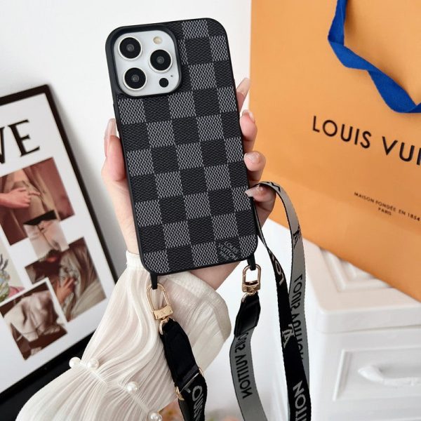 Lou Black & White Crossbody iPhone Case - 图片 2