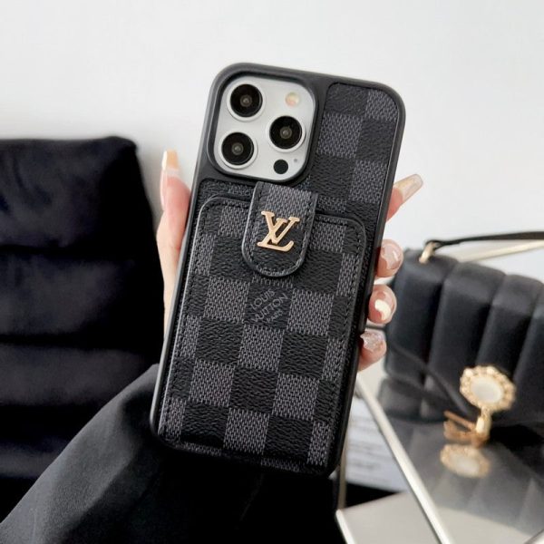 Lou Black & White Card Bag iPhone Case - 图片 2