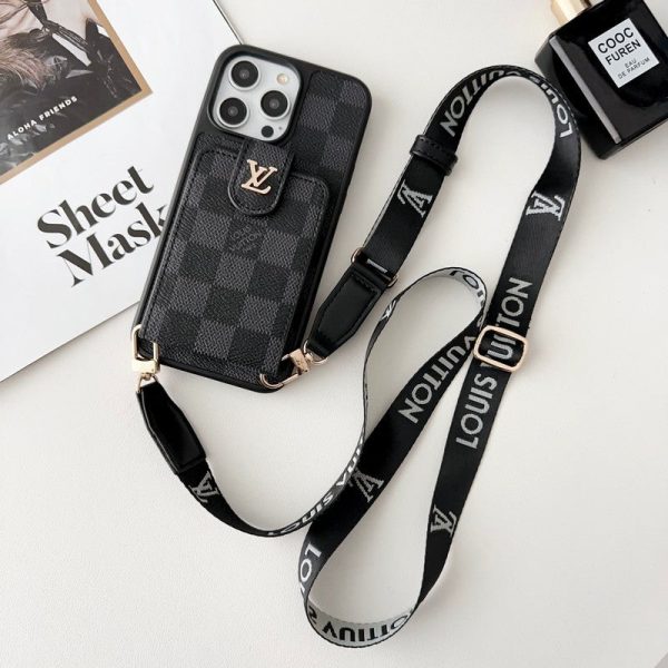 Lou Black & White Crossbody Card Bag iPhone Case - 图片 10