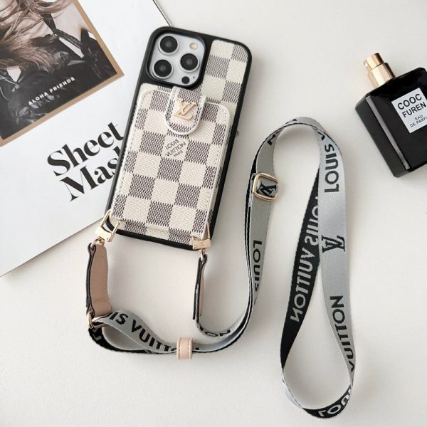 Lou Black & White Crossbody Card Bag iPhone Case - 图片 3