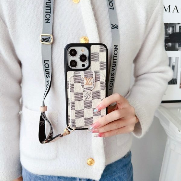 Lou Black & White Crossbody Card Bag iPhone Case - 图片 6