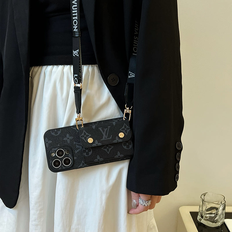 Lou Card Bag Chain Black iPhone Case - 图片 2