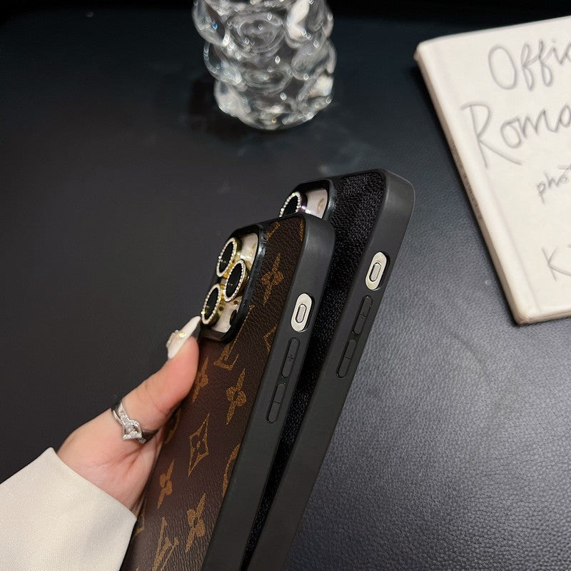 Lou Black Logo Leather iPhone Case - 图片 14