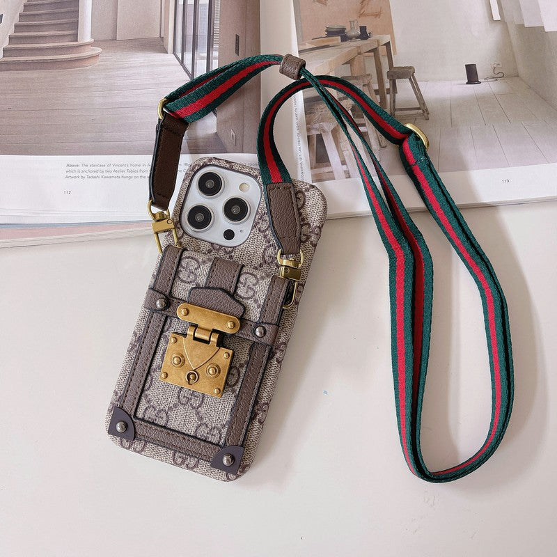 Lou GG Card Holder Chain iPhone Case - 图片 12