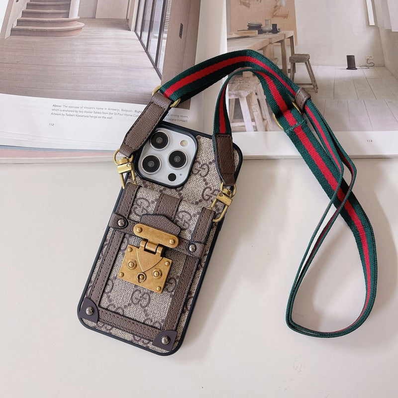 Lou GG Card Holder Chain iPhone Case - 图片 11