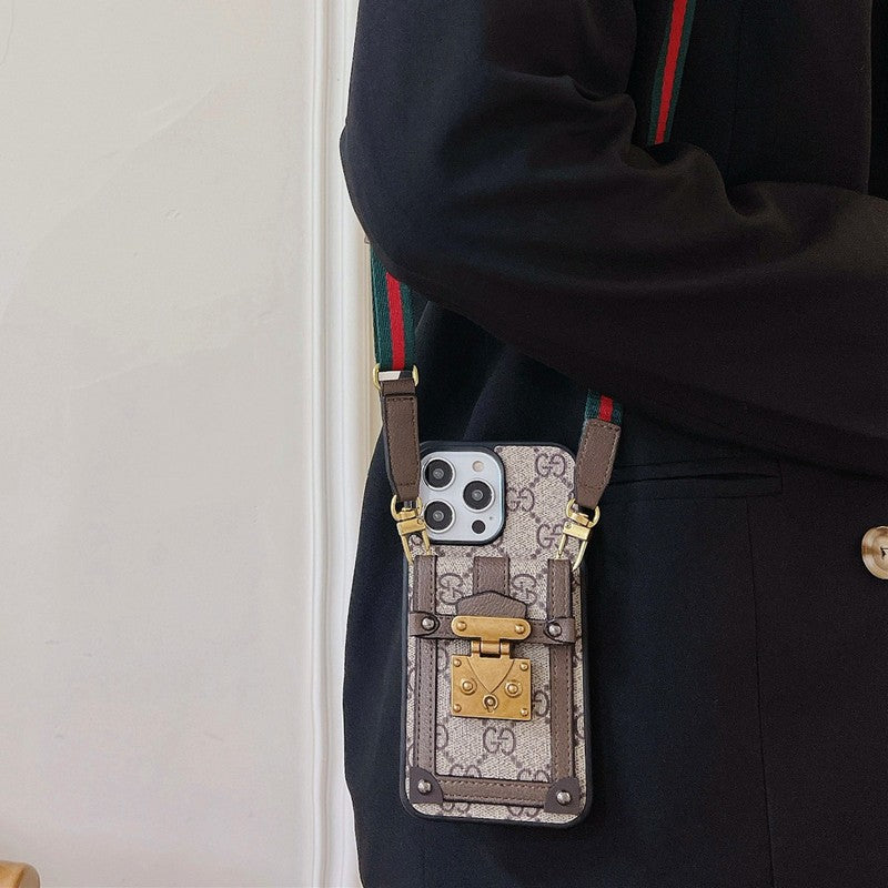 Lou GG Card Holder Chain iPhone Case - 图片 3