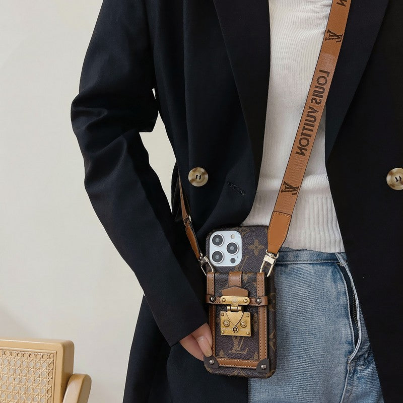 Lou GG Card Holder Chain iPhone Case - 图片 2