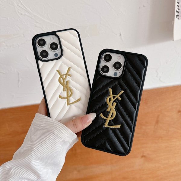Saint Black & White Leather iPhone Case - 图片 4