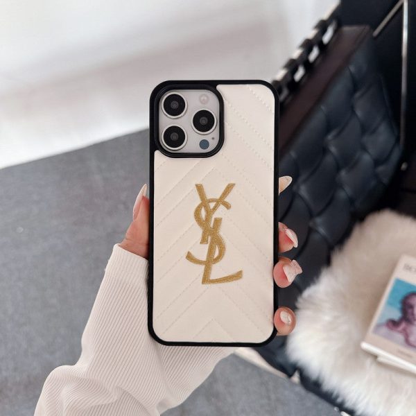 Saint Black & White Leather iPhone Case - 图片 3