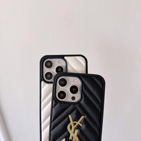 Saint Black & White Leather iPhone Case - 图片 10