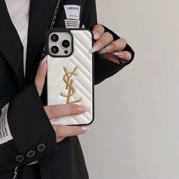 Saint Black & White Leather iPhone Case - 图片 7