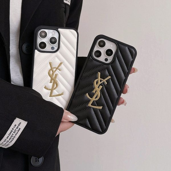 Saint Black & White Leather iPhone Case - 图片 6