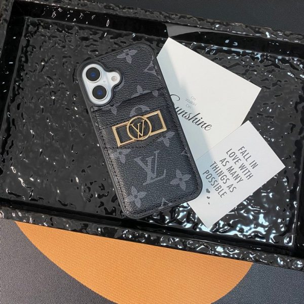 Lou Card Bag Gold Logo iPhone Case - 图片 3