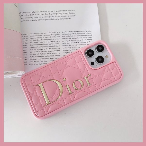 CD Gold Logo Leather iPhone Case - 图片 12