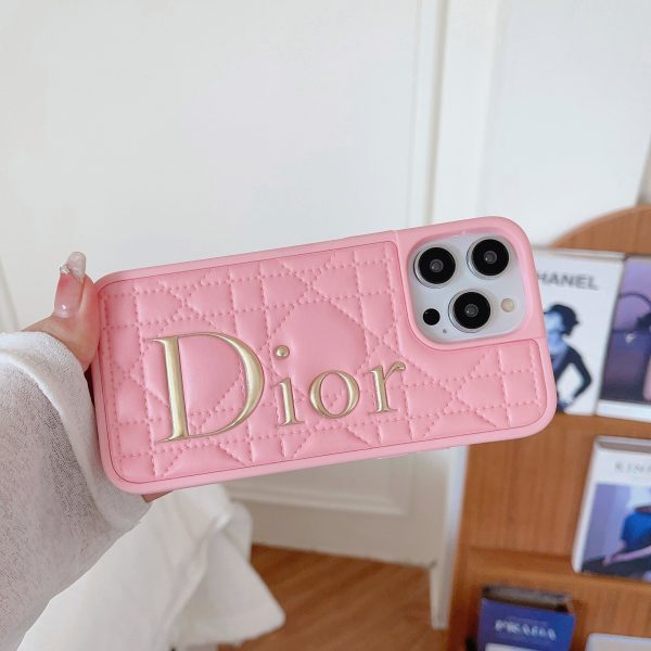 CD Gold Logo Leather iPhone Case - 图片 16
