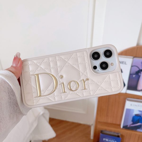 CD Gold Logo Leather iPhone Case - 图片 15