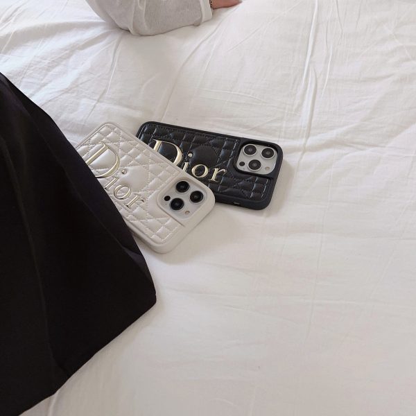 CD Gold Logo Leather iPhone Case - 图片 8