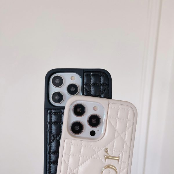 CD Gold Logo Leather iPhone Case - 图片 7