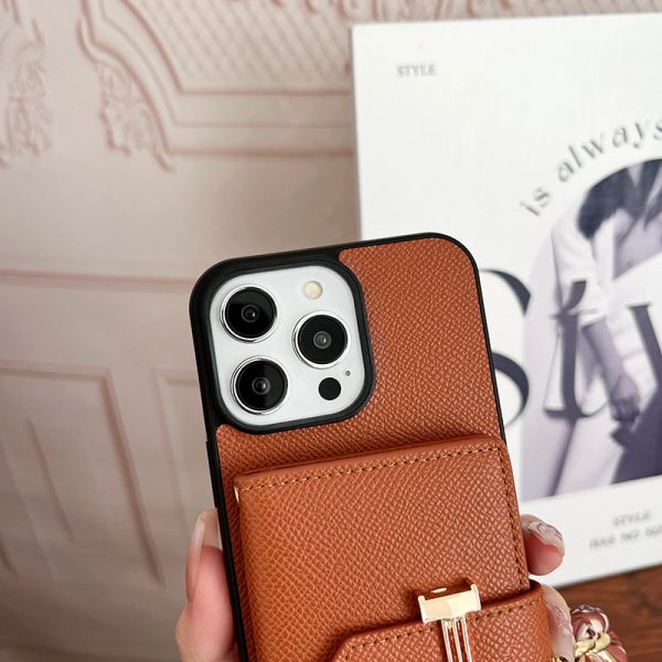 H Card Bag Scarves Leather iPhone Case - 图片 5