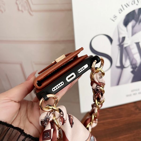 H Card Bag Scarves Leather iPhone Case - 图片 9