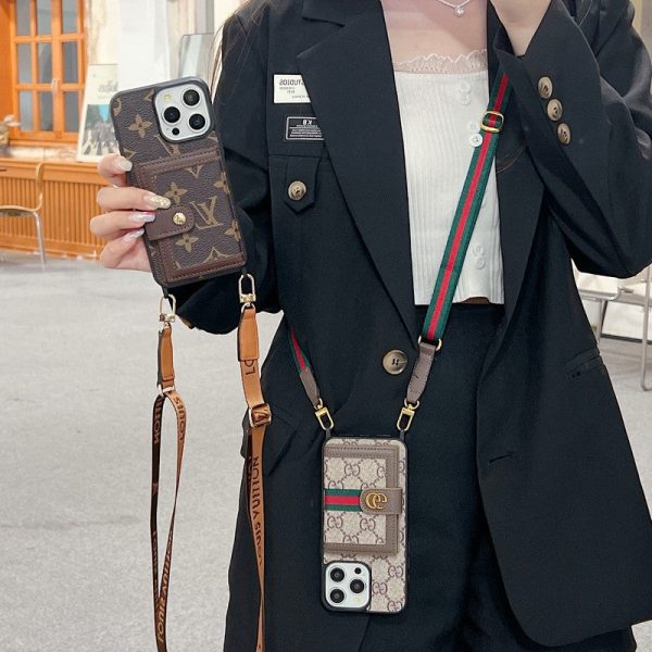 GG Card Bag Crossbody iPhone Case - 图片 2