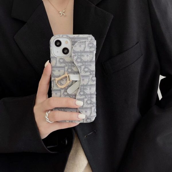 CD Black & Grey Fabric iPhone Case - 图片 4