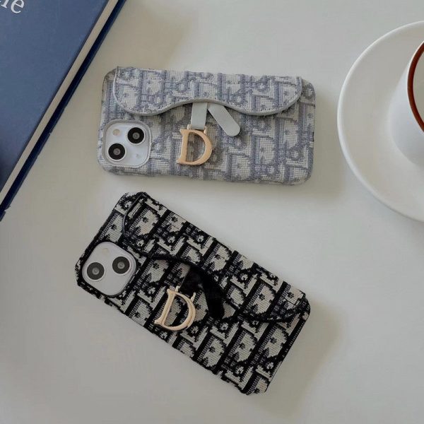 CD Black & Grey Fabric iPhone Case - 图片 5