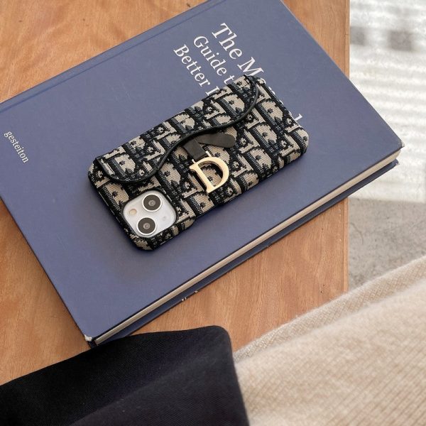 CD Black & Grey Fabric iPhone Case - 图片 6