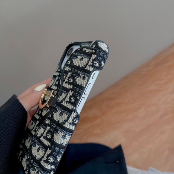 CD Black & Grey Fabric iPhone Case - 图片 8