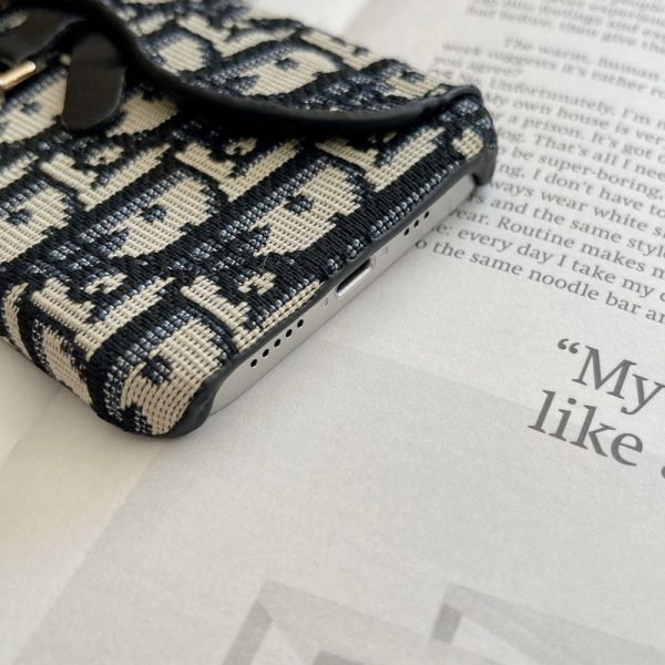 CD Black & Grey Fabric iPhone Case - 图片 9