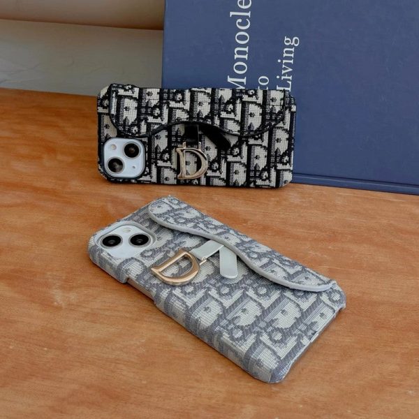 CD Black & Grey Fabric iPhone Case - 图片 10