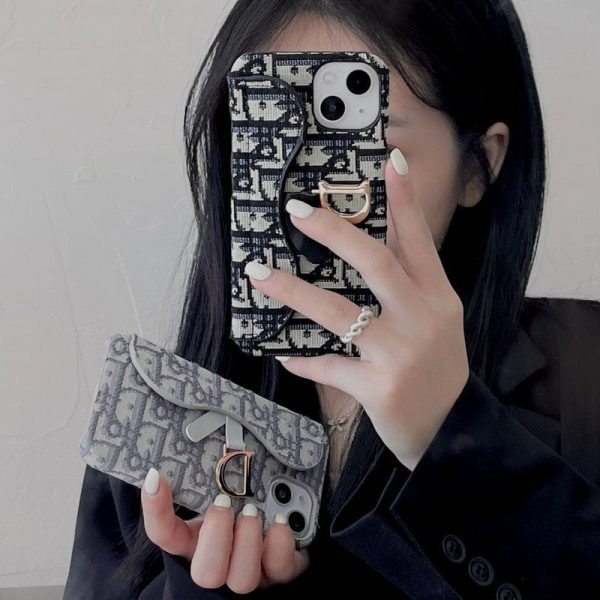 CD Black & Grey Fabric iPhone Case - 图片 11