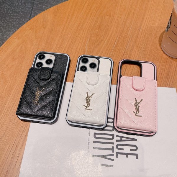 Saint Card Bag Color Leather iPhone Case - 图片 5