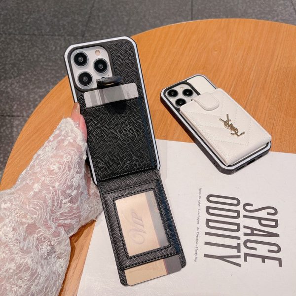 Saint Card Bag Color Leather iPhone Case - 图片 9