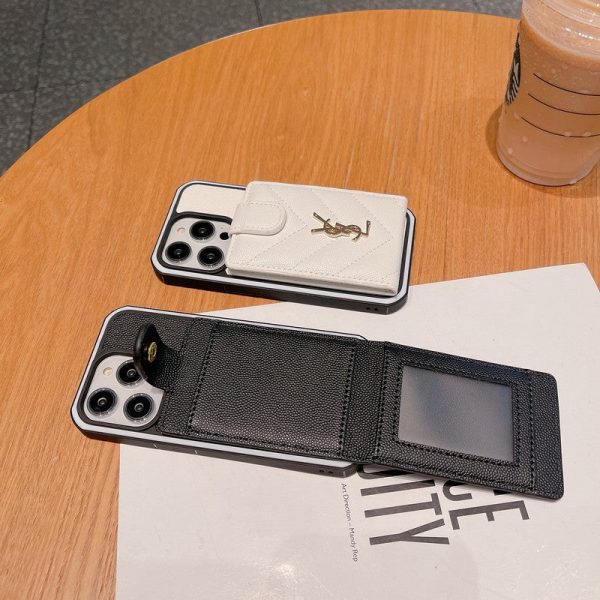 Saint Card Bag Color Leather iPhone Case - 图片 10