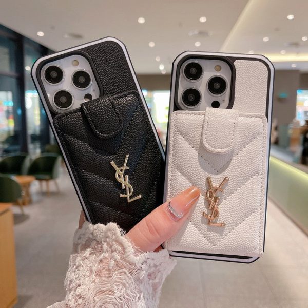Saint Card Bag Color Leather iPhone Case - 图片 4