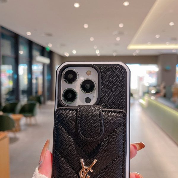 Saint Card Bag Color Leather iPhone Case - 图片 8