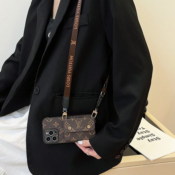 Lou Card Bag Chain Brown iPhone Case - 图片 3