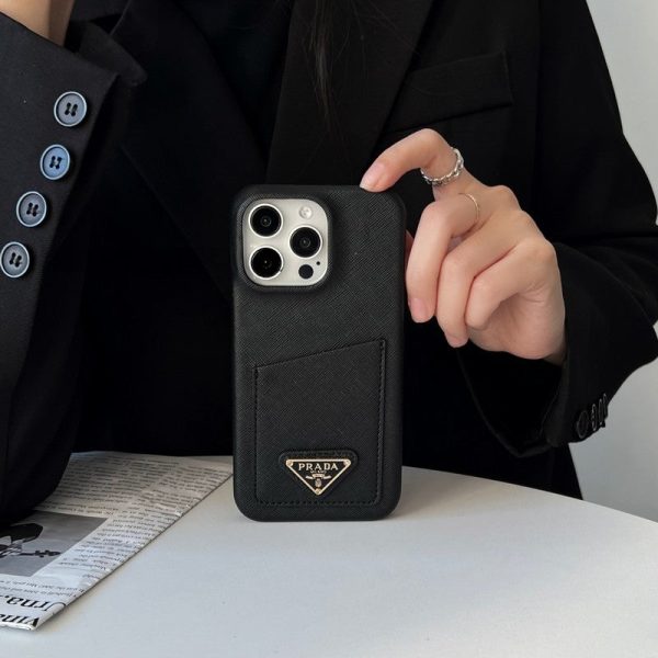Pra Black & White Card Bag iPhone 16 Case - 图片 6