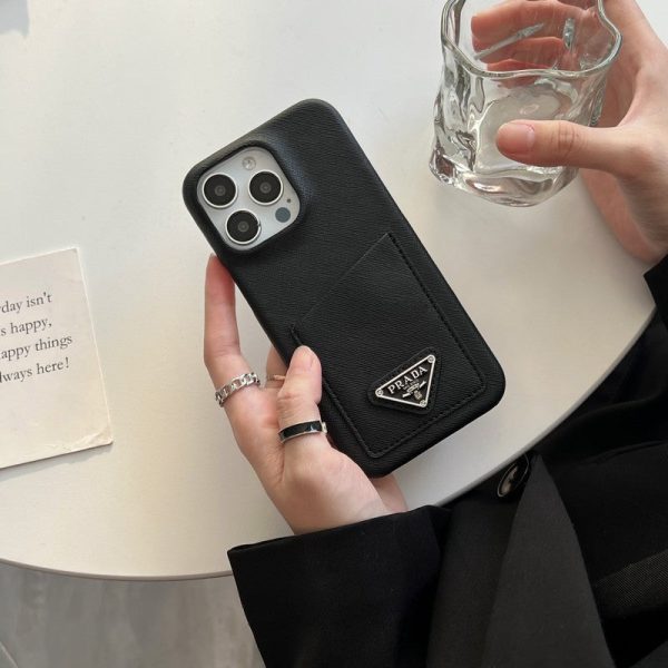 Pra Black & White Card Bag iPhone 16 Case - 图片 14