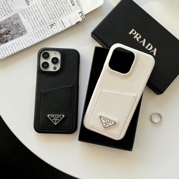 Pra Black & White Card Bag iPhone 16 Case - 图片 8
