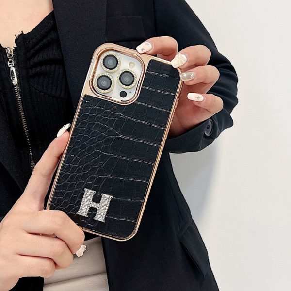 Herm Diamond Logo Rose Gold iPhone Case - 图片 5