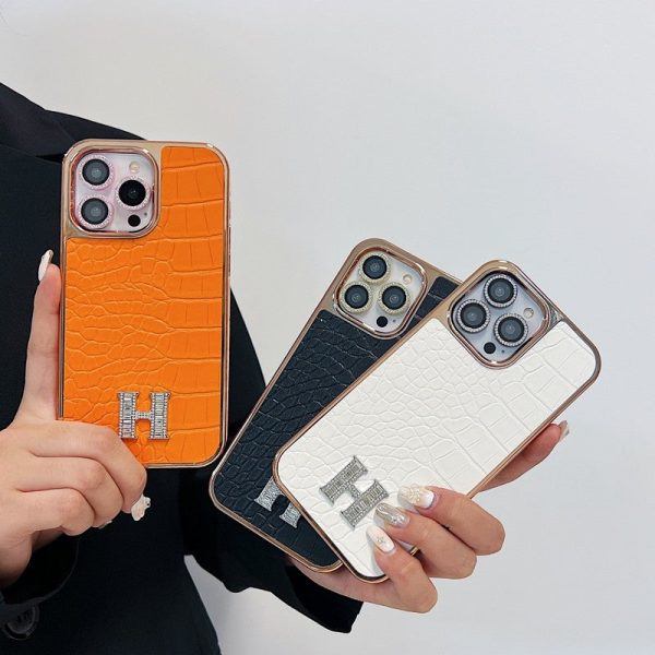 Herm Diamond Logo Rose Gold iPhone Case - 图片 7