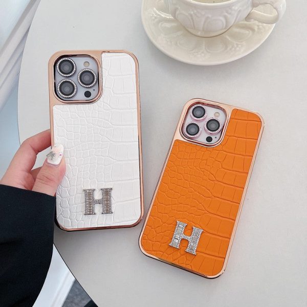Herm Diamond Logo Rose Gold iPhone Case - 图片 6
