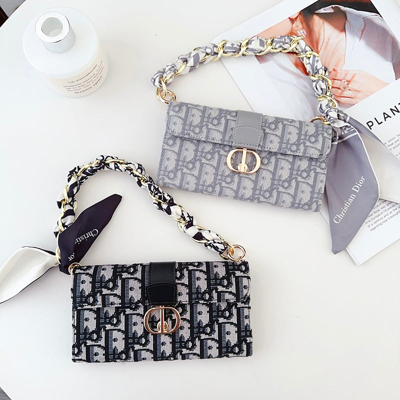 CD Bag Scarves Chain iPhone Case - 图片 18